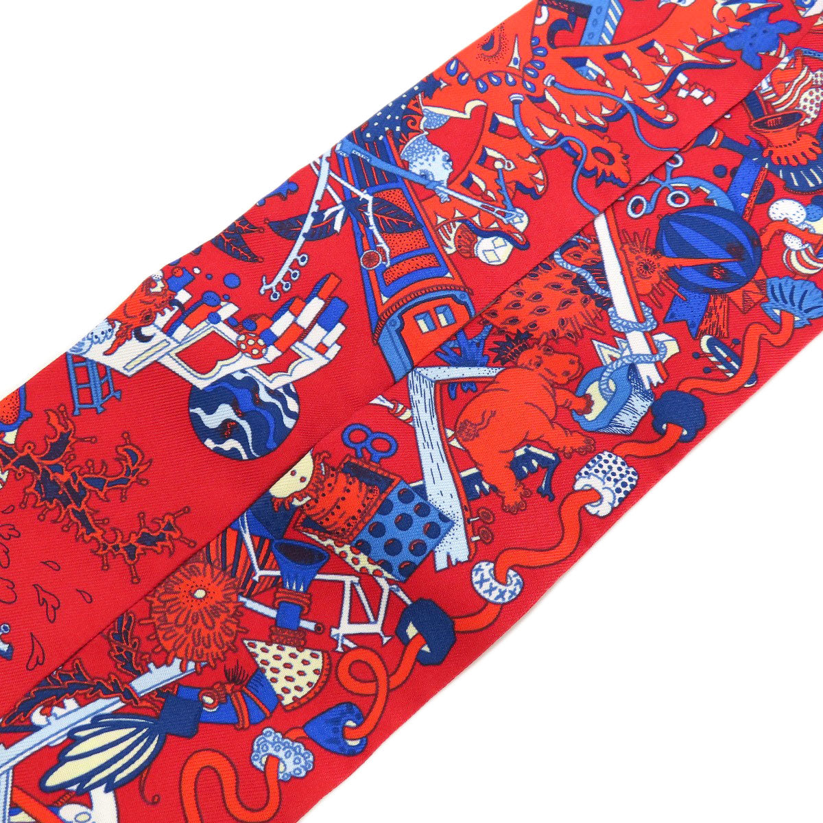 HERMES scarf silk Red Twilly Women