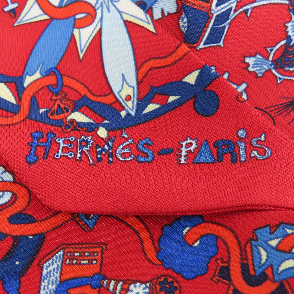 HERMES scarf silk Red Twilly Women