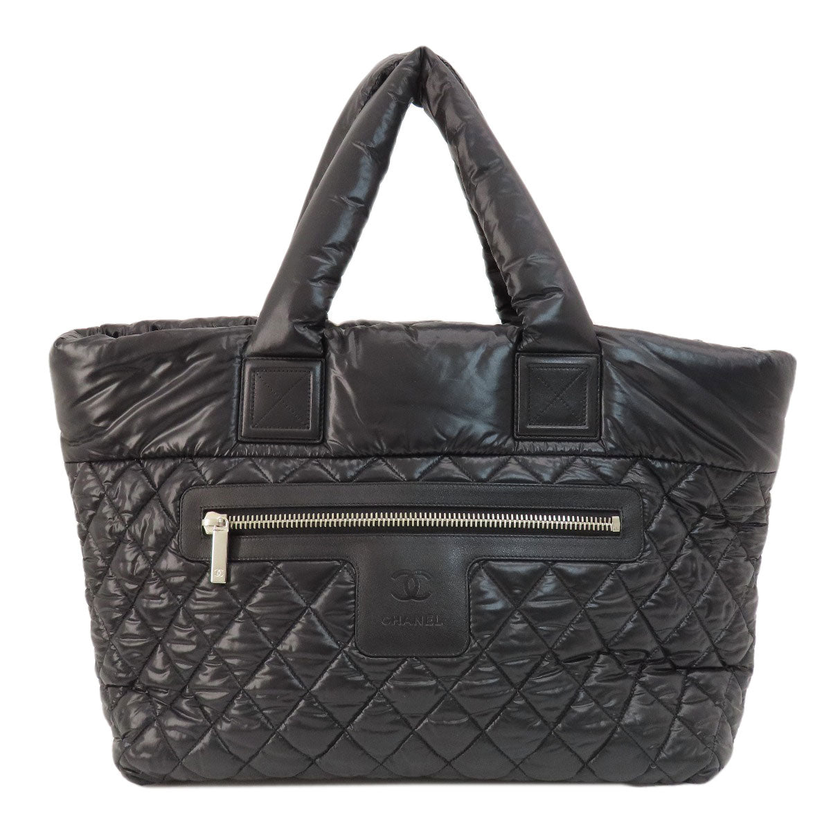 CHANEL Handbag Nylon black Cococoon SilverMetal