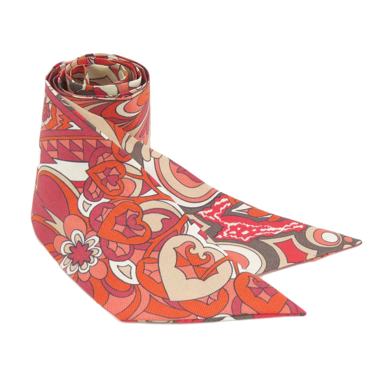 HERMES scarf silk Red Twilly Women