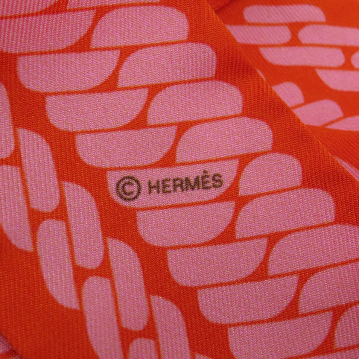 HERMES scarf silk Orange Twilly Women