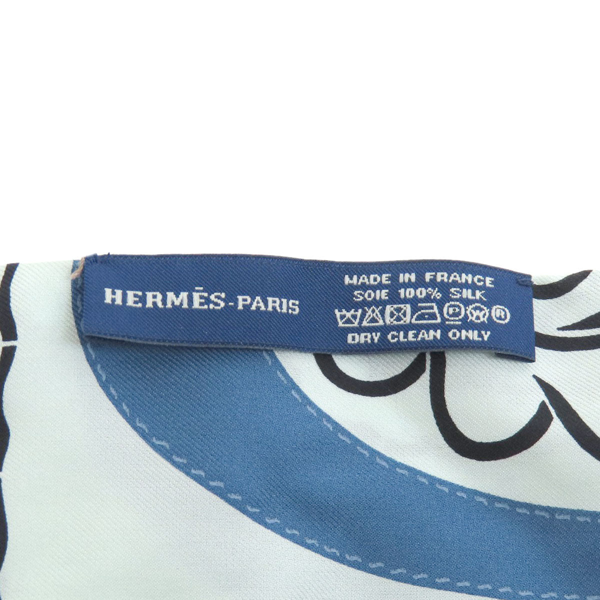 HERMES scarf silk blue Twilly Women