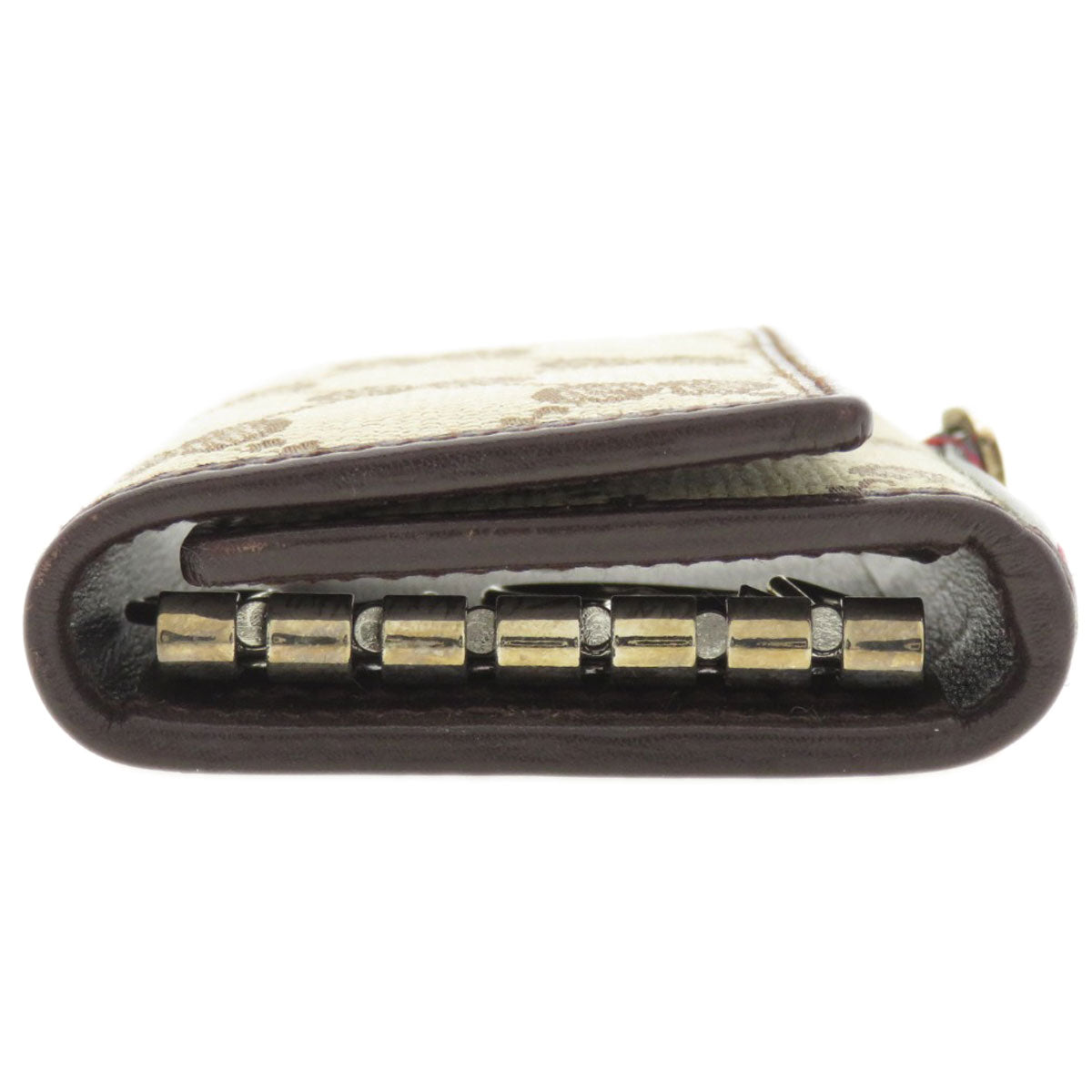 GUCCI Key case Key holder  131928 Canvas, Leather Brown GG Women