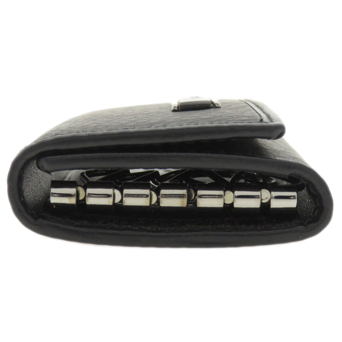 GUCCI Key case Key holder  92749 Calfskin black Logo motif mens