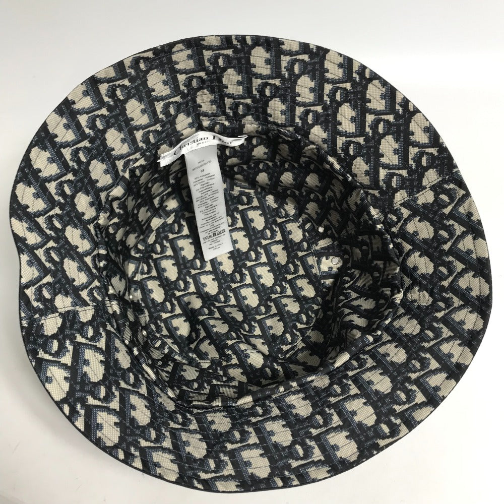 Dior hat 95TDD923A130 polyester Navy Oblique TEDDY-D Bob Hat Women 58
