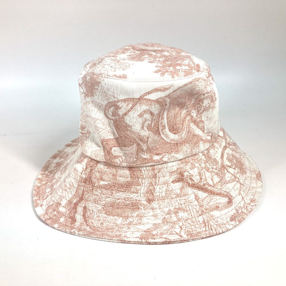 Dior hat 02TOJ924I130 cotton pink Hat Hat Bucket Hat Bob Hat Toile de Jui Women 59