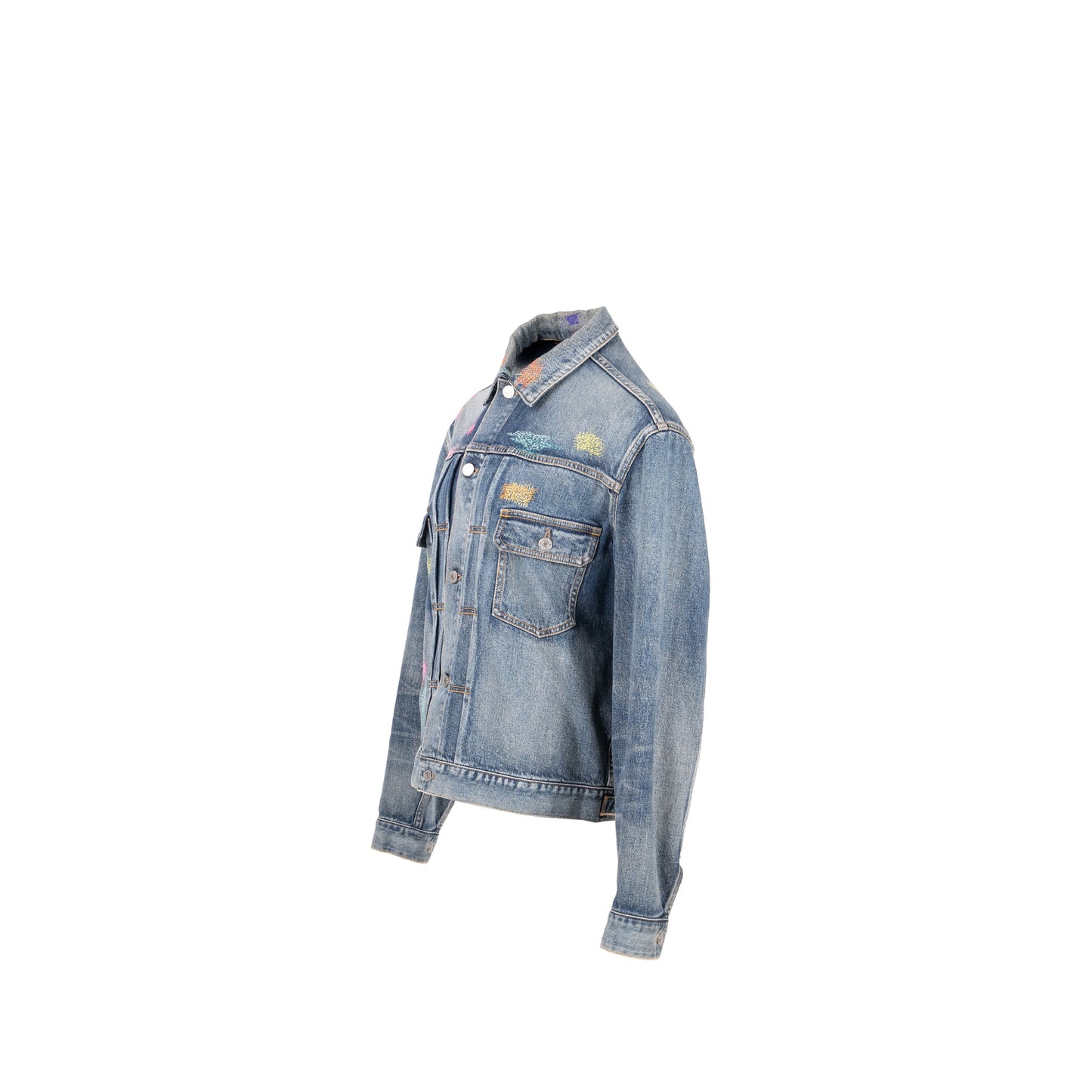 HOMME Size 50 Boro Denim Jacket Cotton Blue