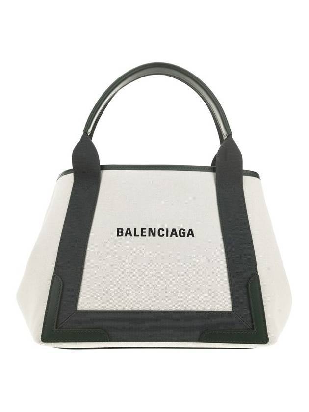 Luxury Balenciaga Trending 2025 Cabas Logo Canvas Small Tote Bag Dark Khaki