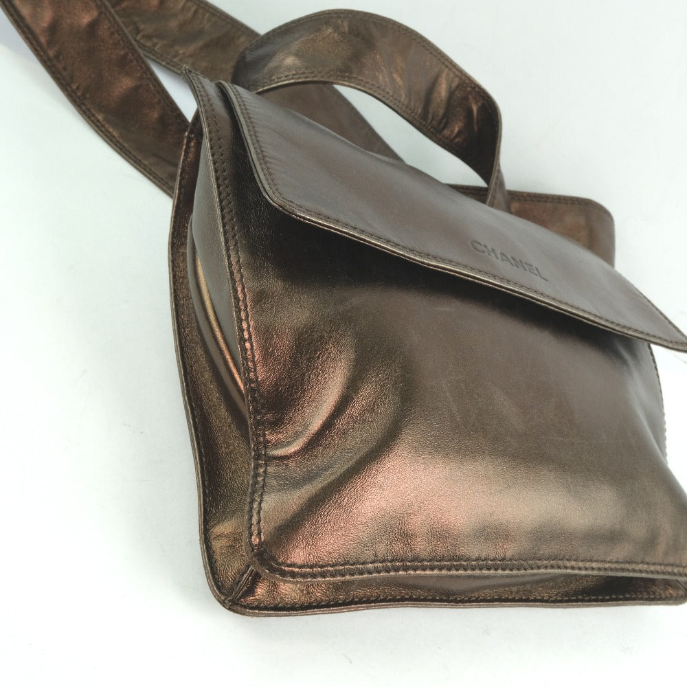CHANEL Shoulder Bag Calfskin bronze unisex(Unisex)