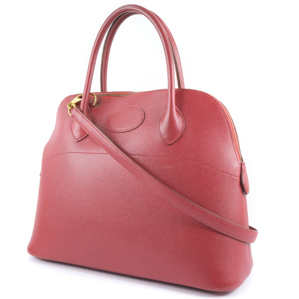HERMES Handbag Courchevel Red Bored 31 Women