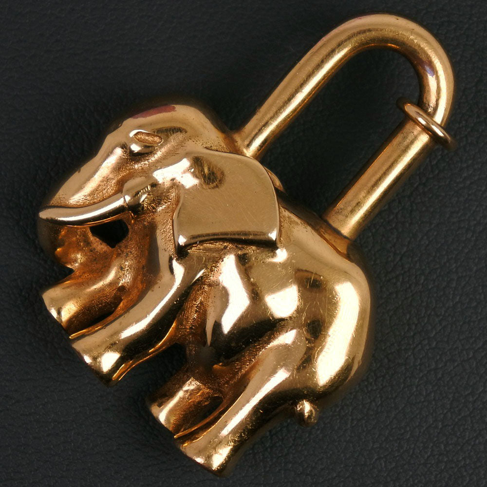 HERMES charm Plated Gold gold Animal motif