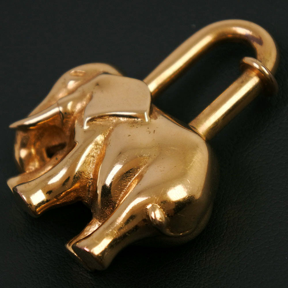 HERMES charm Plated Gold gold Animal motif