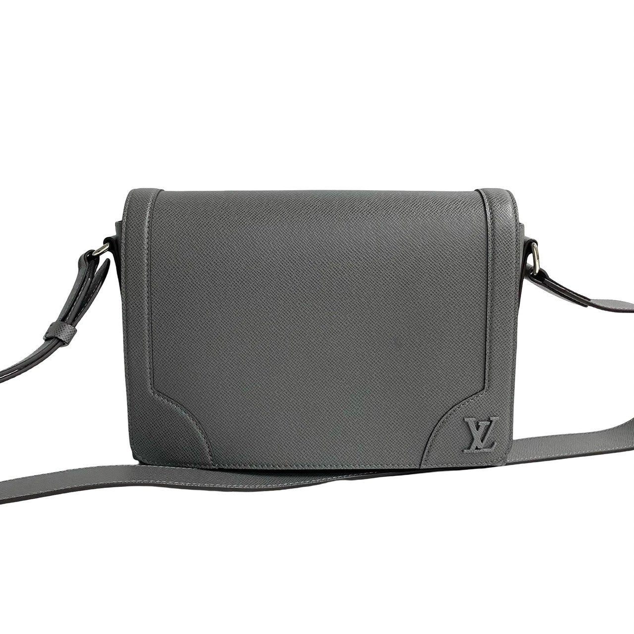 LOUIS VUITTON Shoulder Bag M30808 Taiga gray Taiga new flap messenger mens