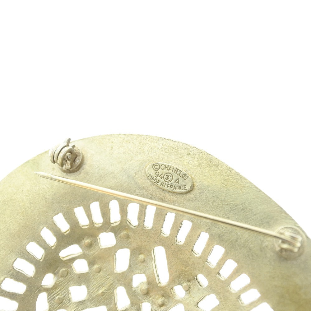 CHANEL Brooch Plated Gold gold hat motif Women