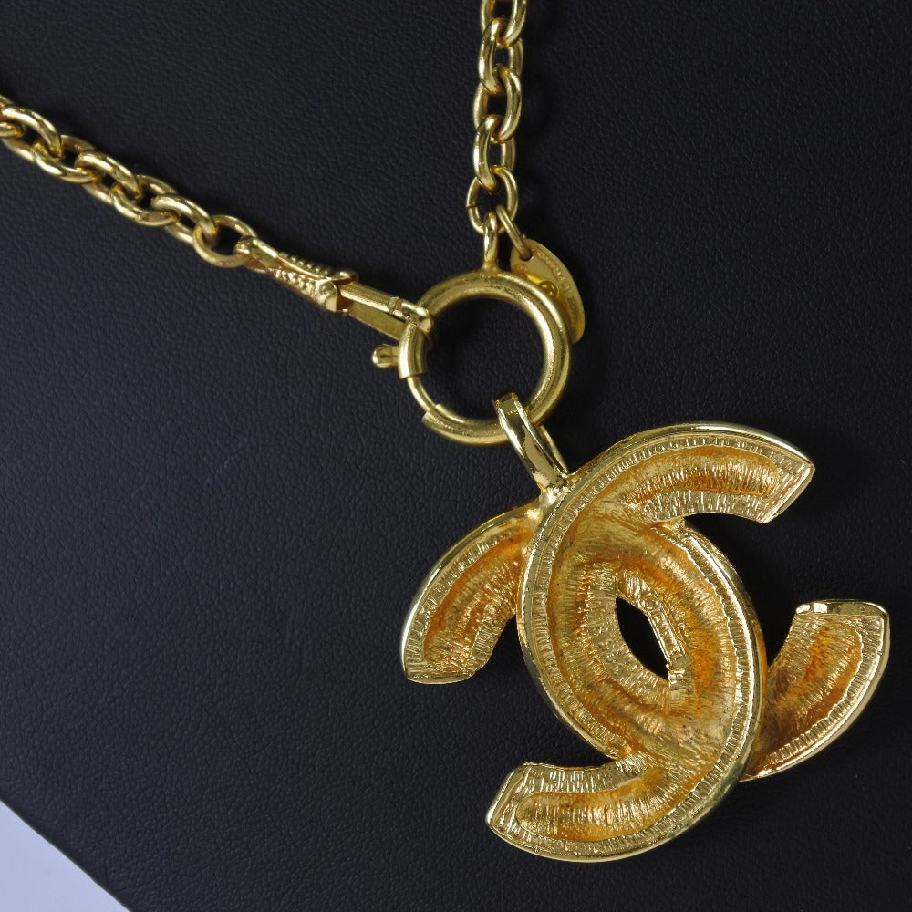 CHANEL Necklace Plated Gold gold vintage Matrasse COCO Mark Women