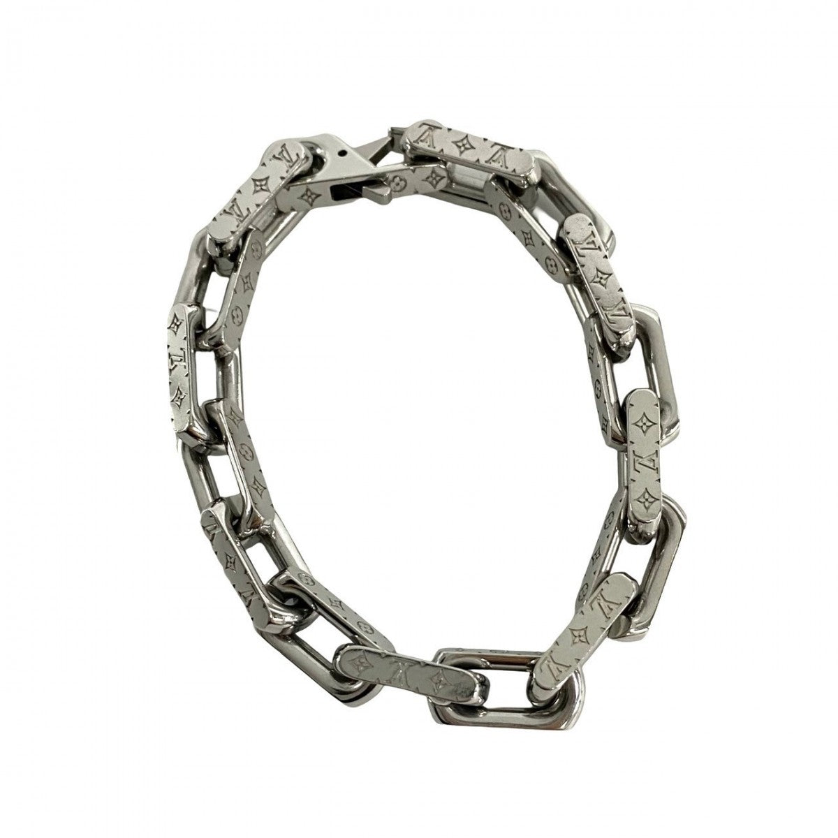 LOUIS VUITTON bracelet metal Silver Monogram Collier Chain Bracelet Women