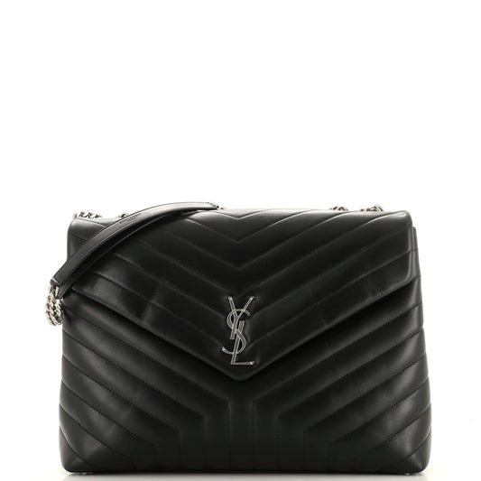 Luxury Saint Laurent Trending 2025 Loulou Shoulder Bag Matelasse Chevron Leather Large