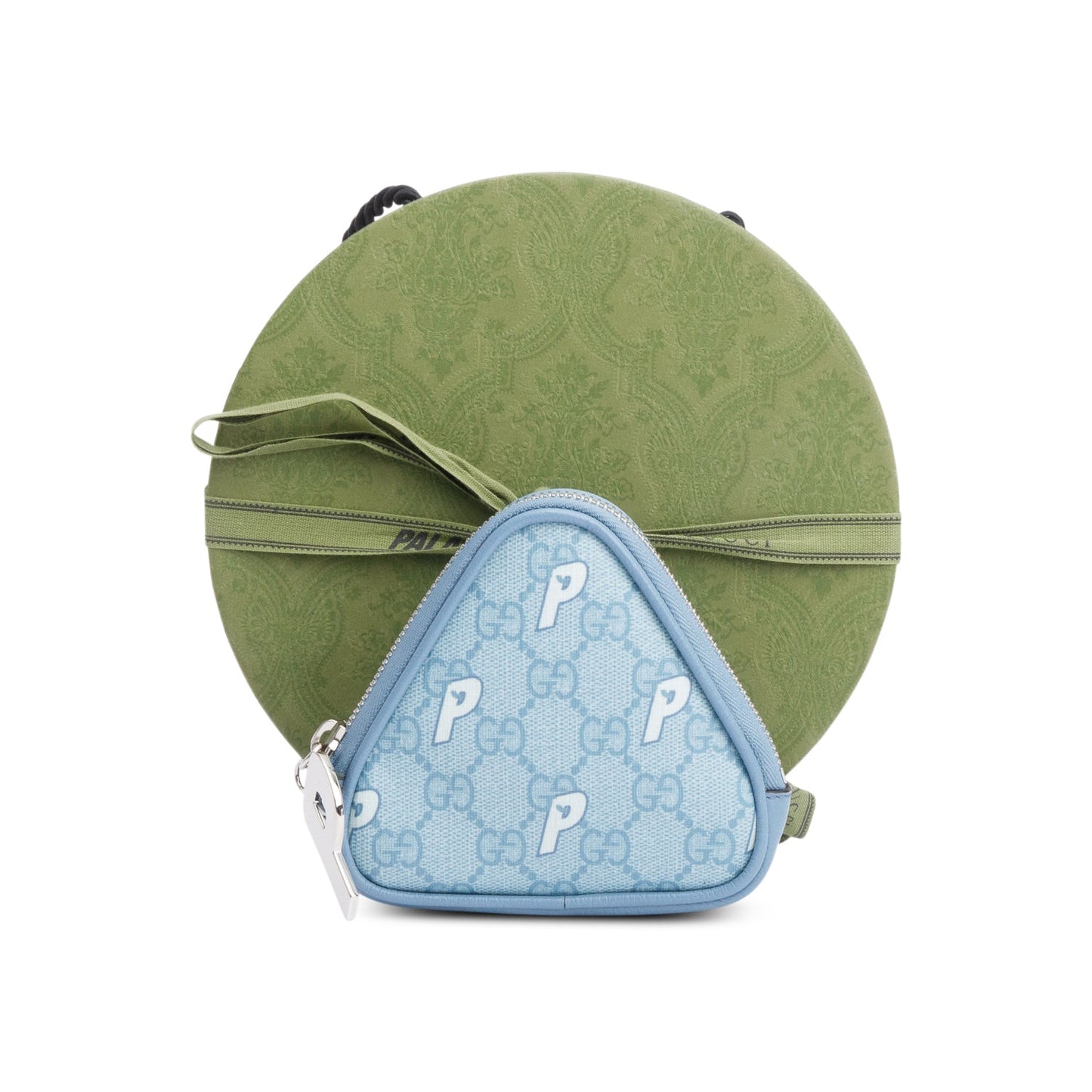 Gucci X Palace Blue GG-P Supreme Triangle Coin Purse