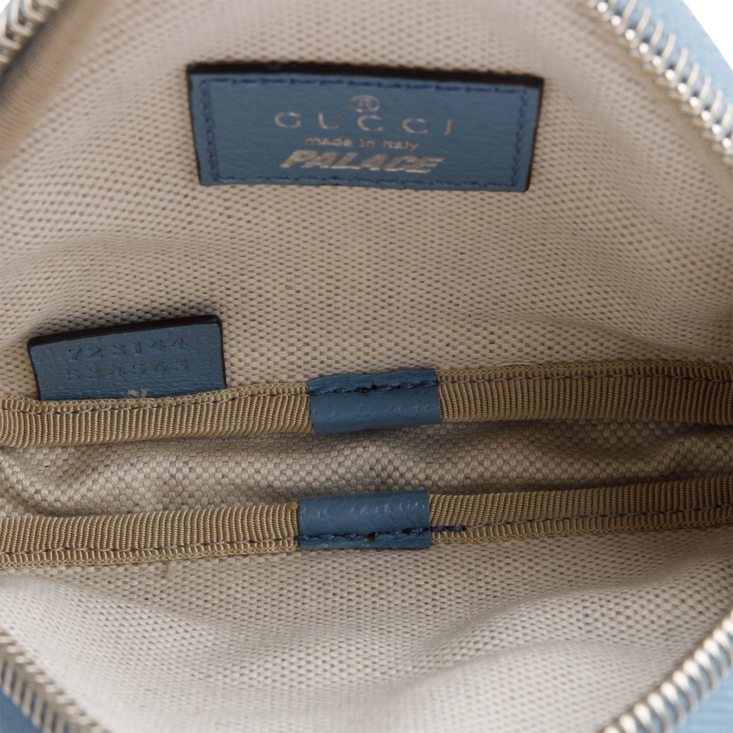 Gucci X Palace Blue GG-P Supreme Triangle Coin Purse