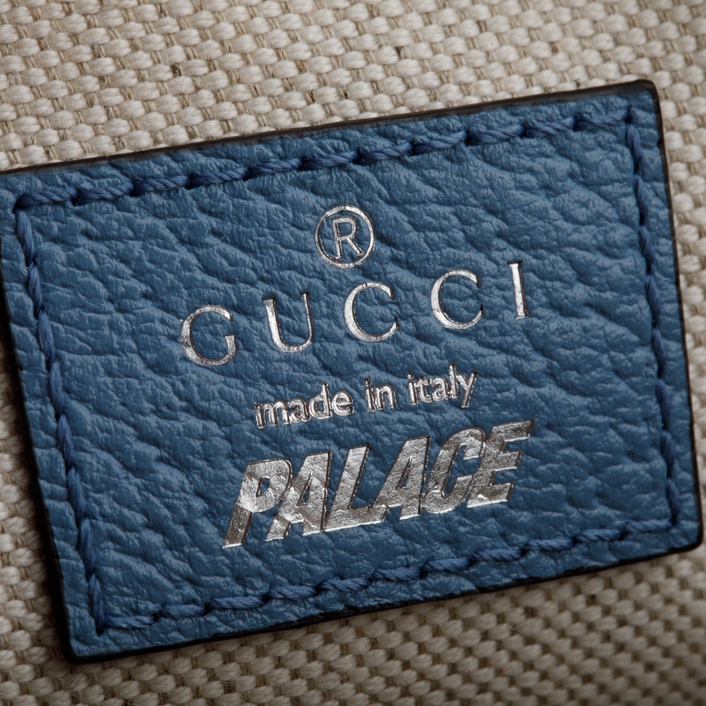 Gucci X Palace Blue GG-P Supreme Triangle Coin Purse