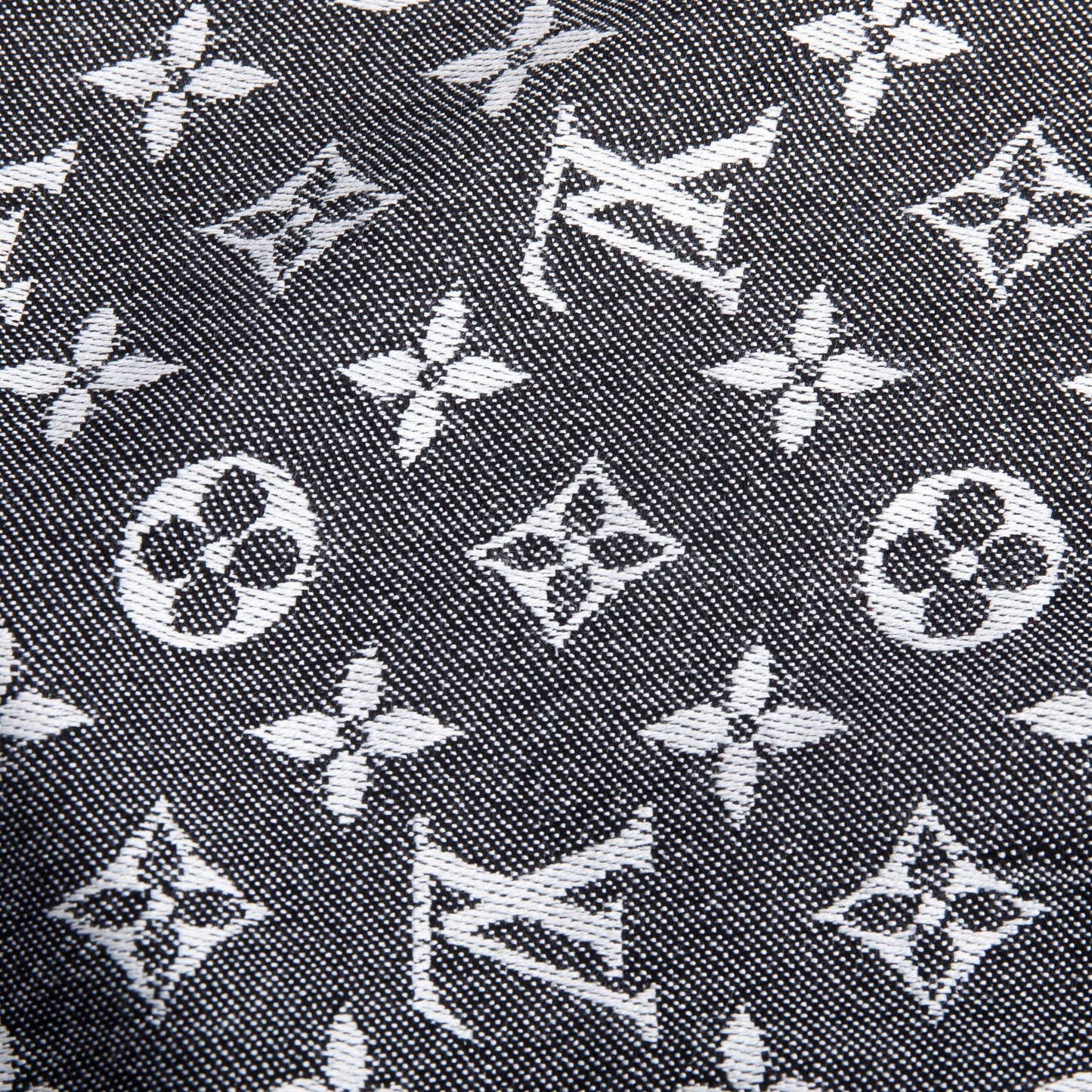 Louis Vuitton Grey/Black Monogram Denim Shine Shawl Scarf