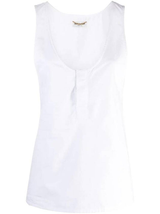 Luxury Saint Laurent Trending 2025 Semi See-through Henry Tank Top 790074Y227W