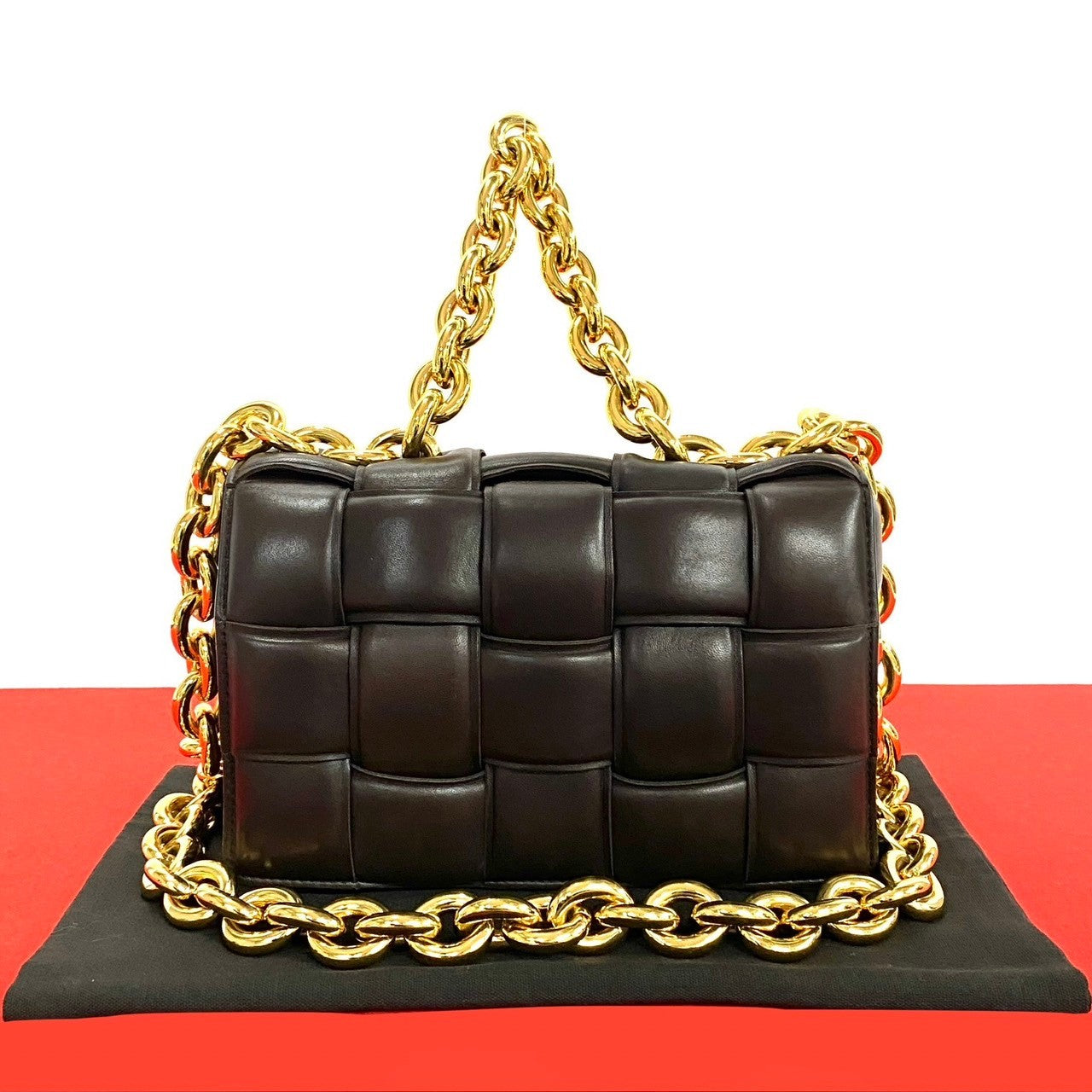 BOTTEGAVENETA Shoulder Bag leather Brown The Chain Padded Cassette Women