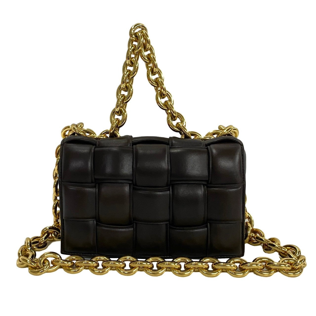 BOTTEGAVENETA Shoulder Bag leather Brown The Chain Padded Cassette Women