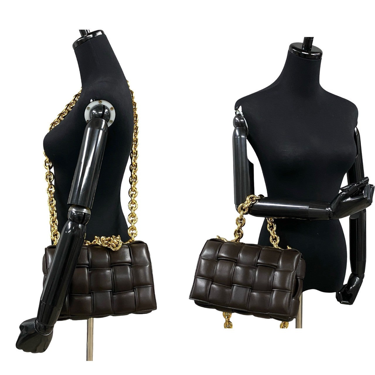 BOTTEGAVENETA Shoulder Bag leather Brown The Chain Padded Cassette Women