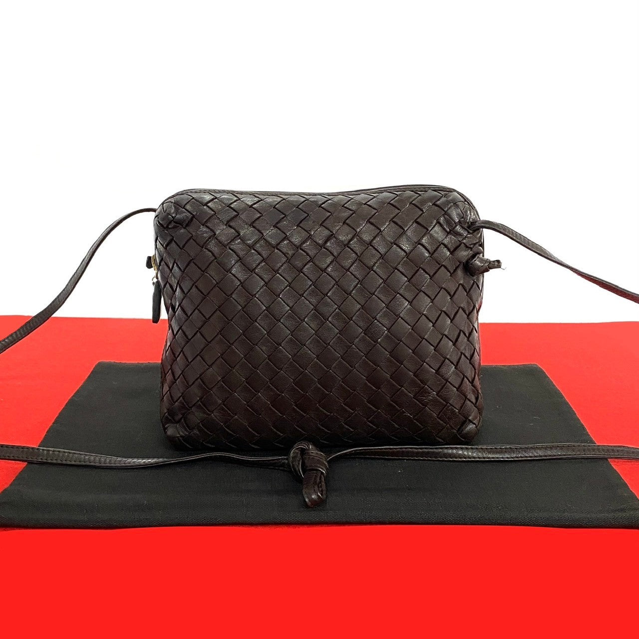BOTTEGAVENETA Shoulder Bag leather Brown INTRECCIATO Women