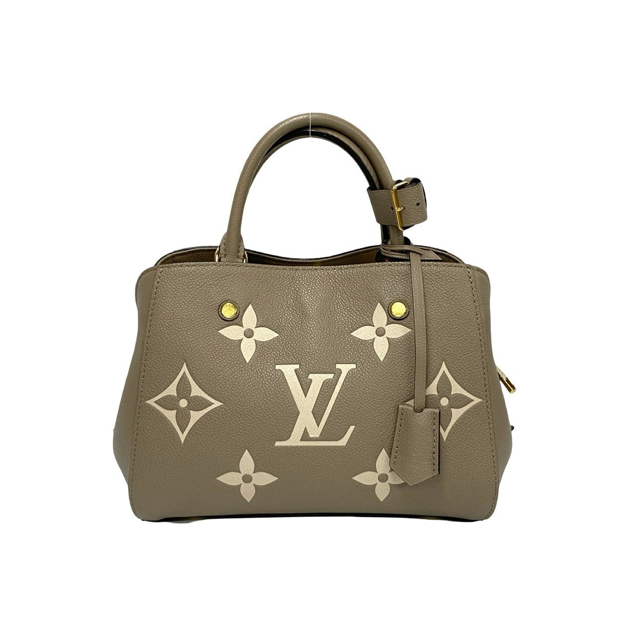 LOUIS VUITTON Handbag M45489 leather beige Monogram Ann Platt Montaigne BB