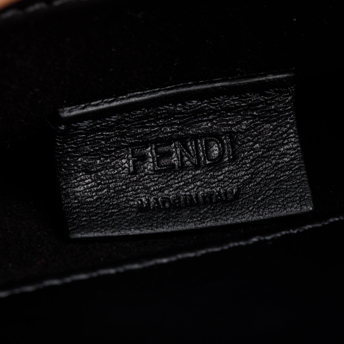 Fendi Black FF Embossed Leather Mini Sunshine Shopper Tote