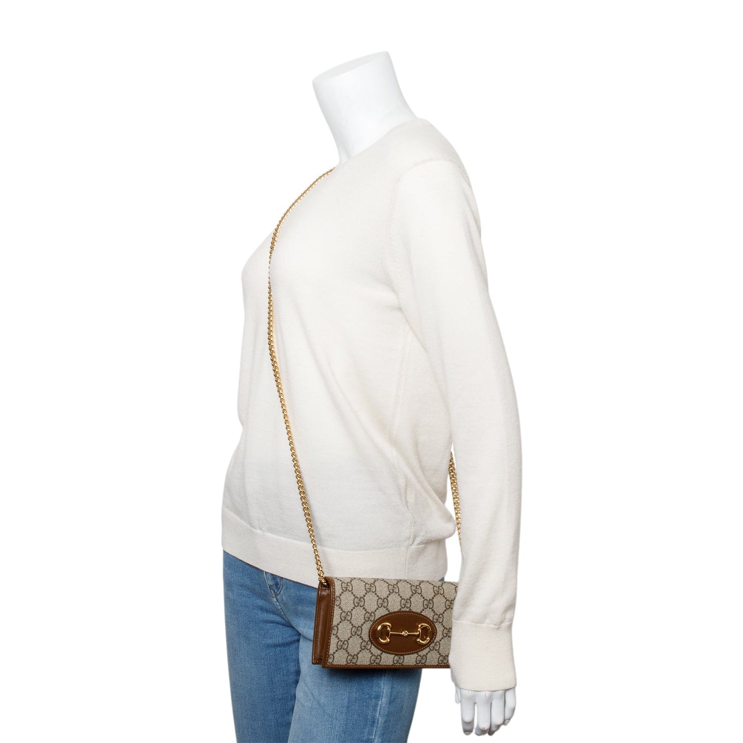 Gucci GG Supreme Horsebit 1955 Wallet on Chain
