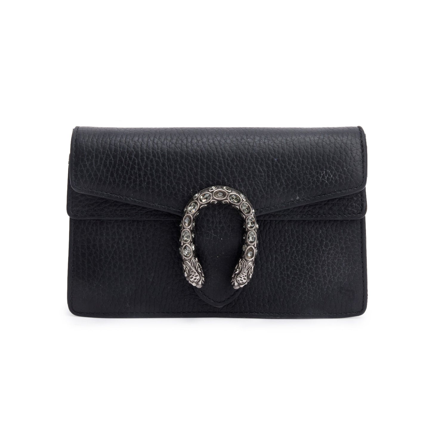 Gucci Dionysus Black Leather Super Mini Bag