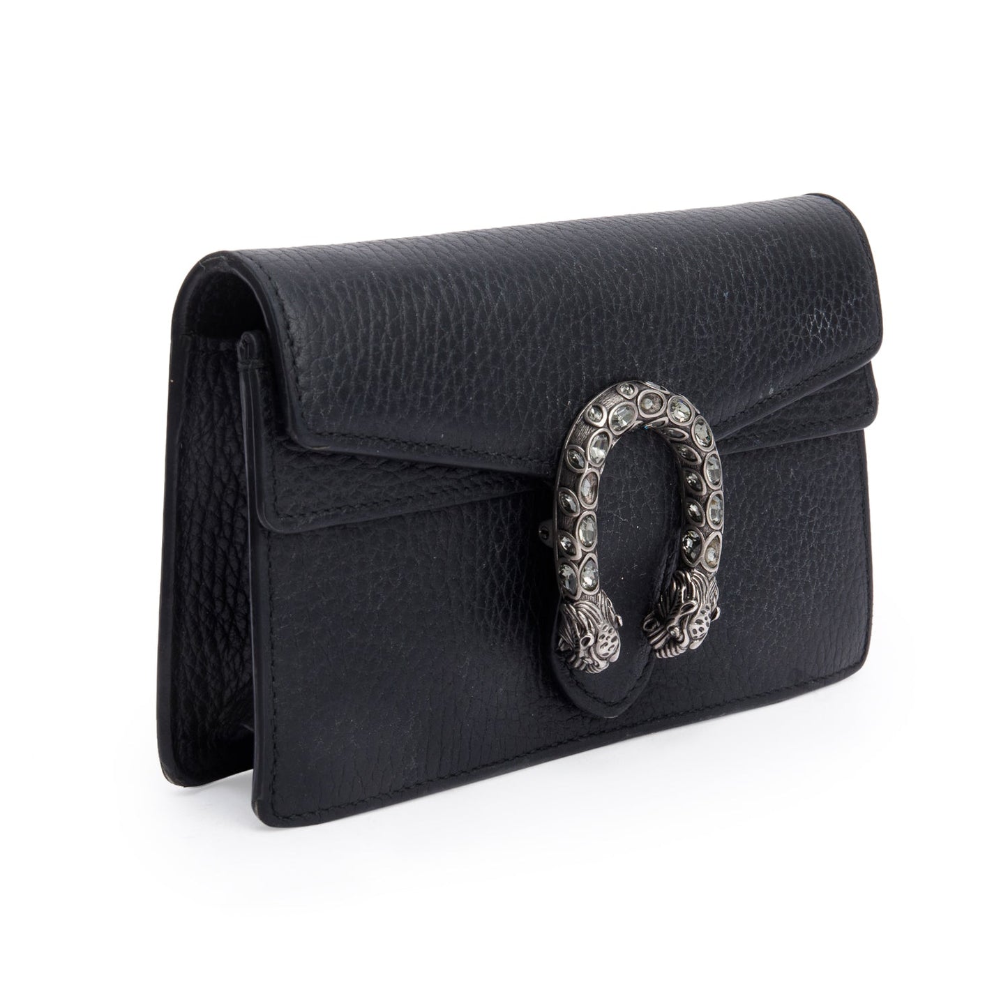 Gucci Dionysus Black Leather Super Mini Bag
