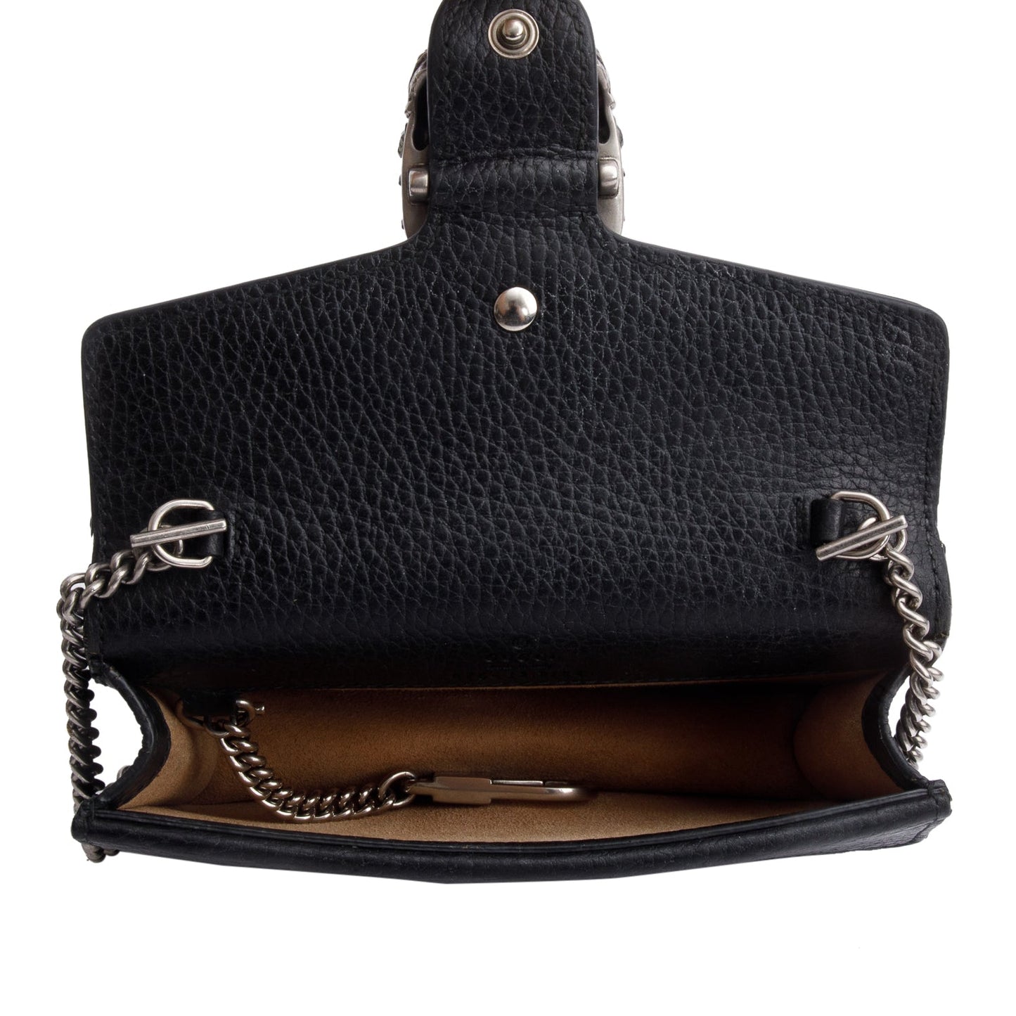 Gucci Dionysus Black Leather Super Mini Bag