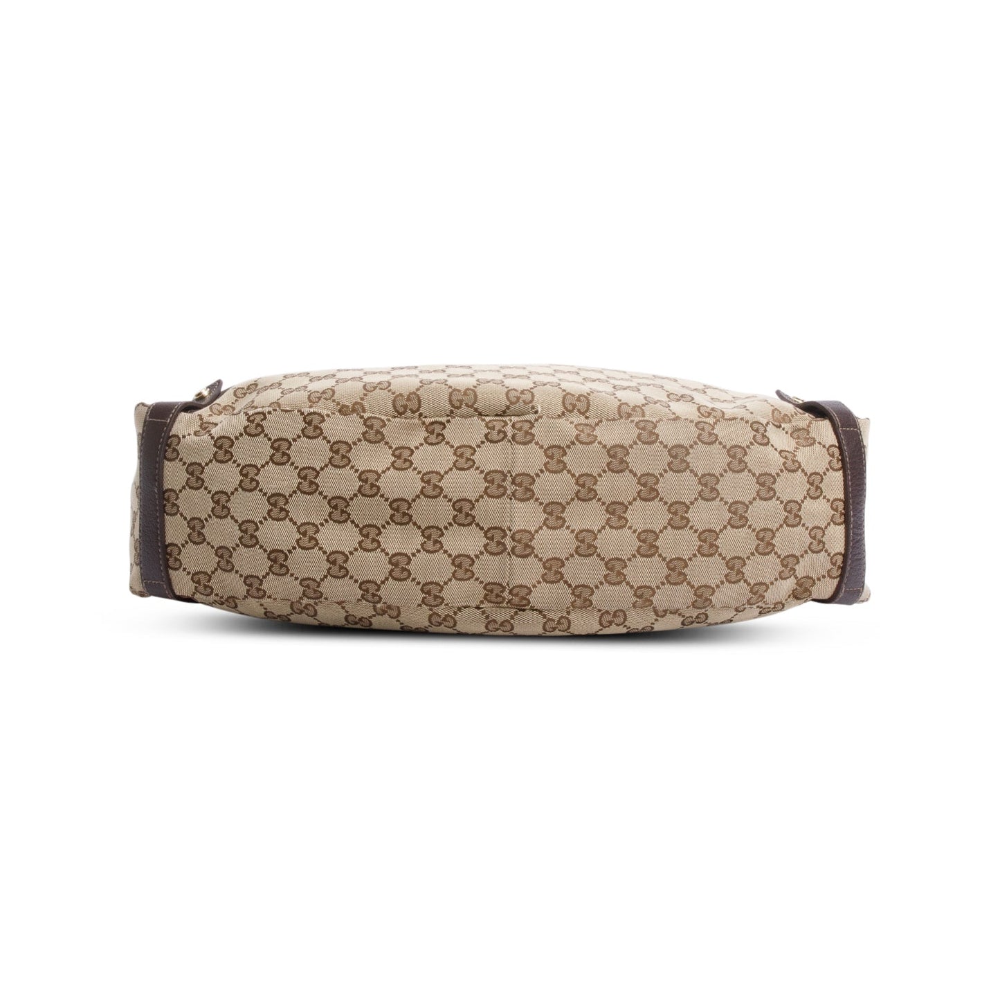 Gucci Brown Leather Trim Medium GG Canvas Abbey Shoulder Bag