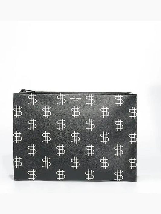 Luxury Saint Laurent Trending 2025 YSL Yip 397294 Black Color Printing Clutch Bag