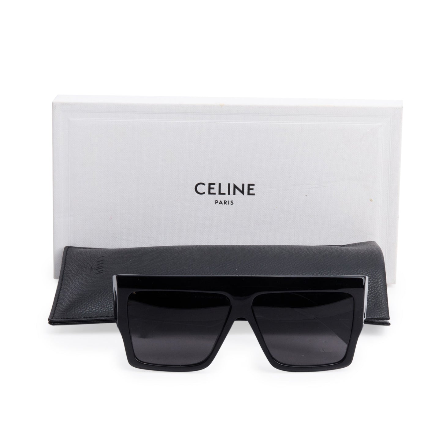 Celine CL400921 Black Acetate Oversized Square Sunglasses