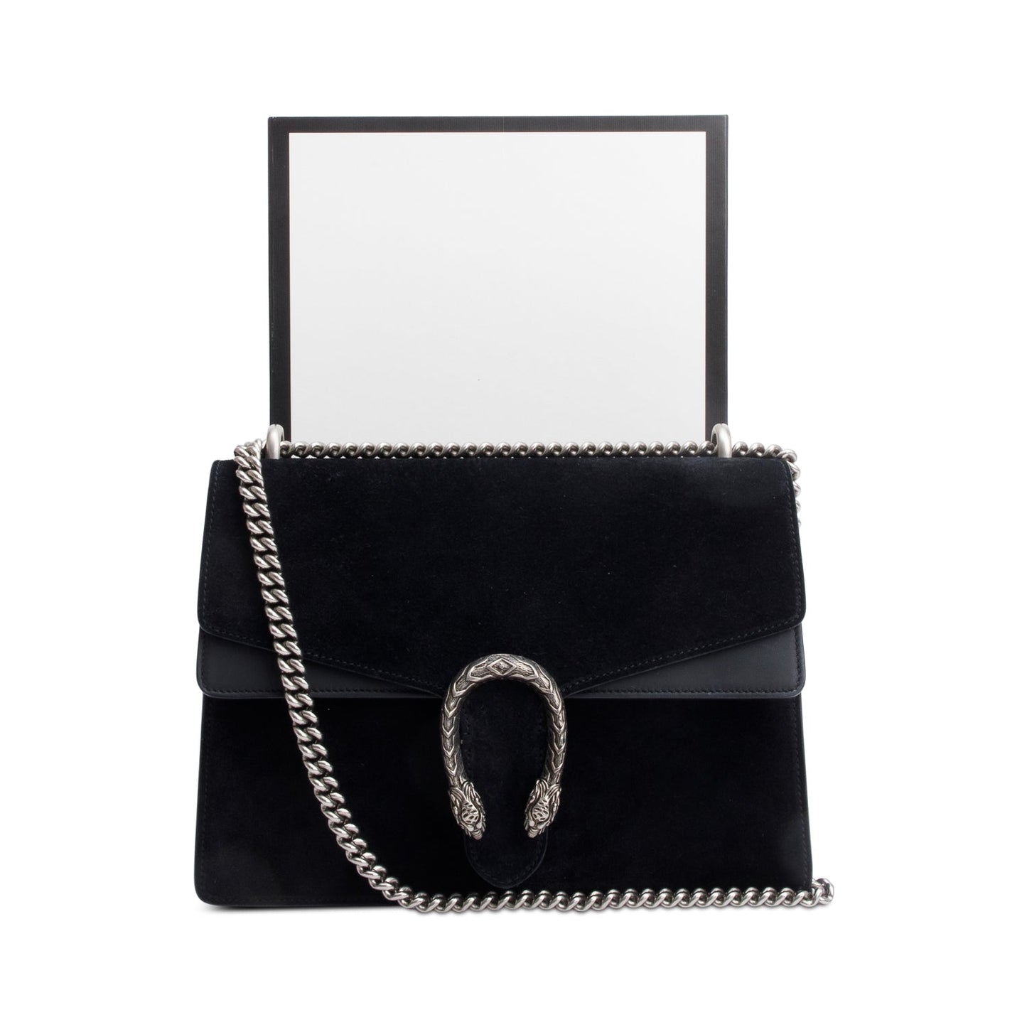 Gucci Black Suede Dionysus Medium Shoulder Bag
