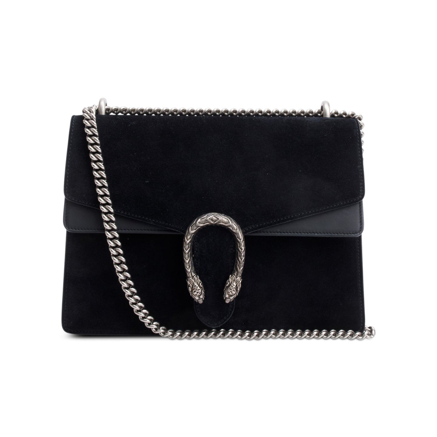 Gucci Black Suede Dionysus Medium Shoulder Bag