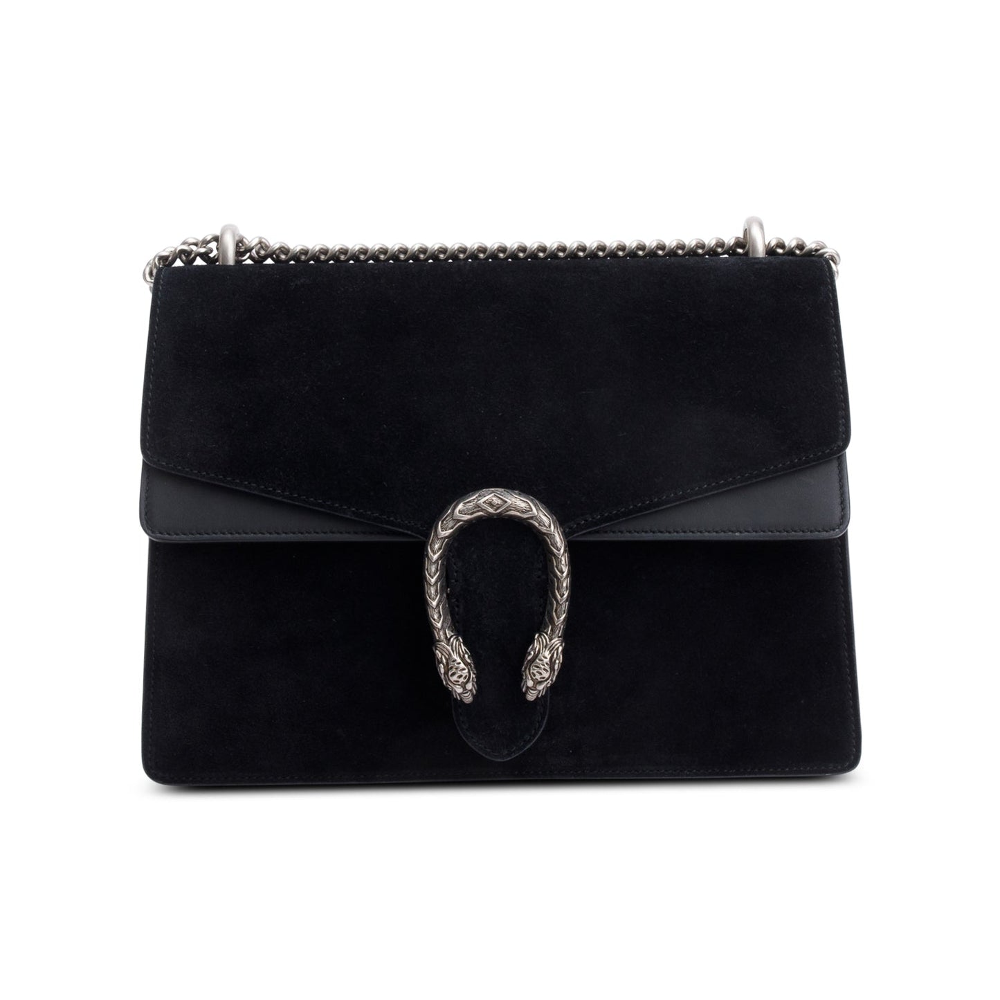 Gucci Black Suede Dionysus Medium Shoulder Bag