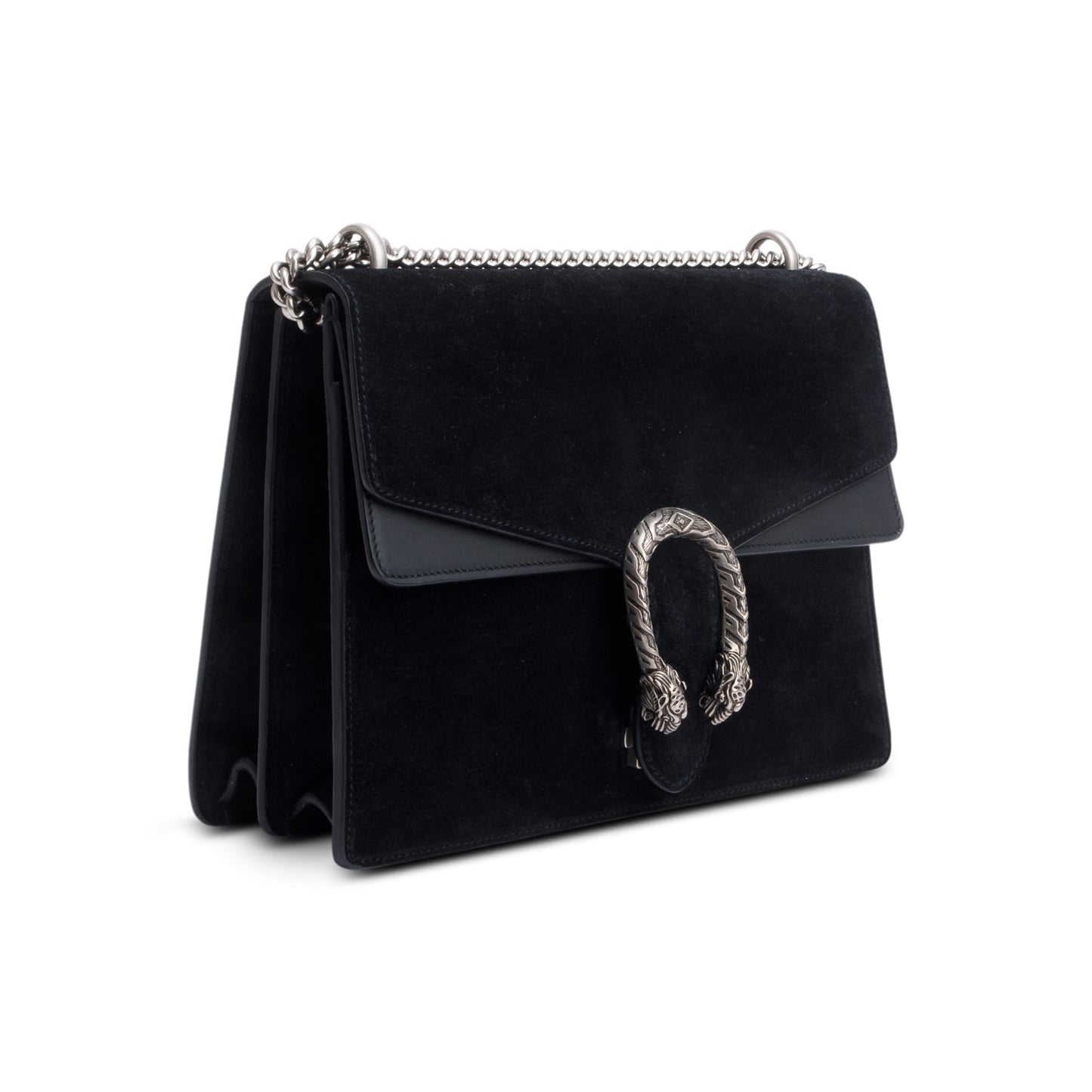 Gucci Black Suede Dionysus Medium Shoulder Bag