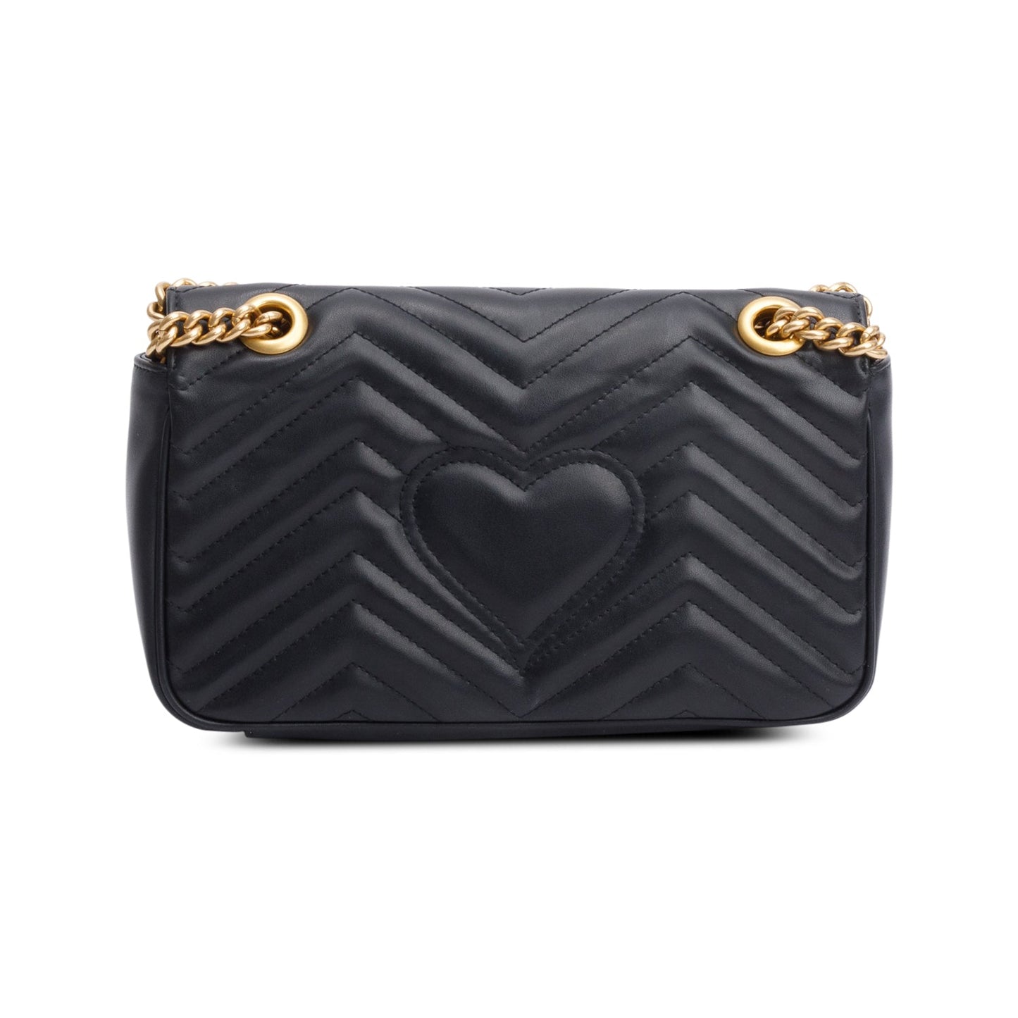 Gucci 2023 Black GG Marmont Matelasse Small Shoulder Bag