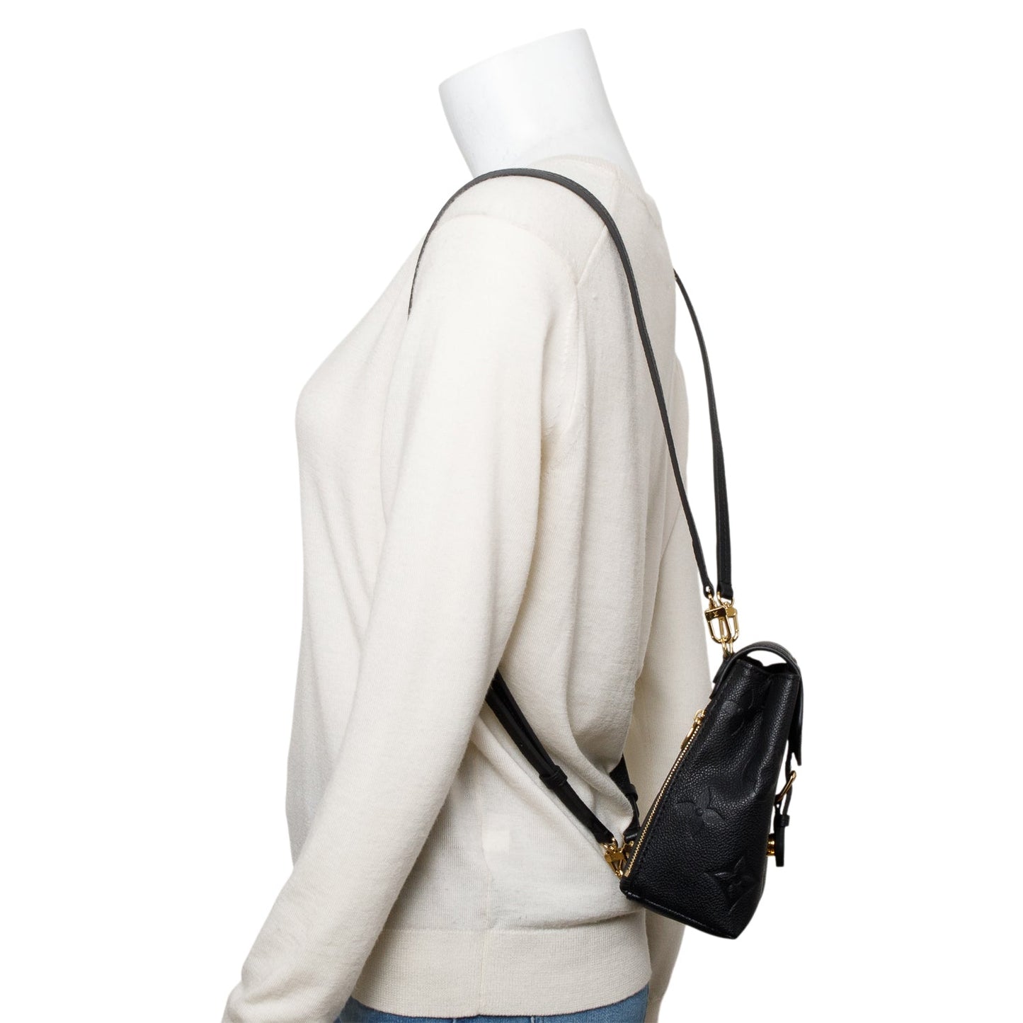 Louis Vuitton Black Monogram Empreinte Leather Tiny Backpack