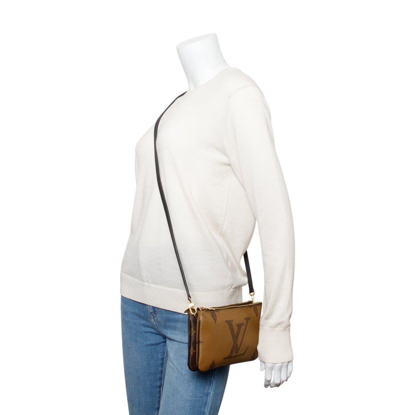 Louis Vuitton Monogram Giant Reverse & Monogram Double Zip Pochette