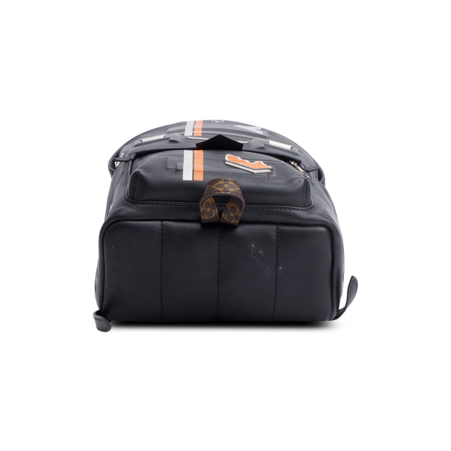 Louis Vuitton Black Spaceship Embossed Leather Palm Springs Backpack PM