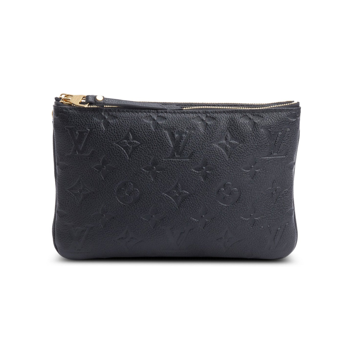 Louis Vuitton Black Monogram Empreinte Double Zip Pochette