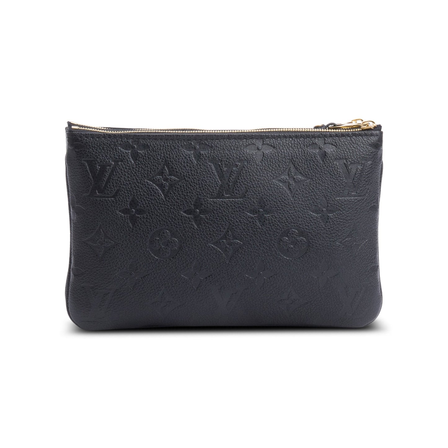 Louis Vuitton Black Monogram Empreinte Double Zip Pochette