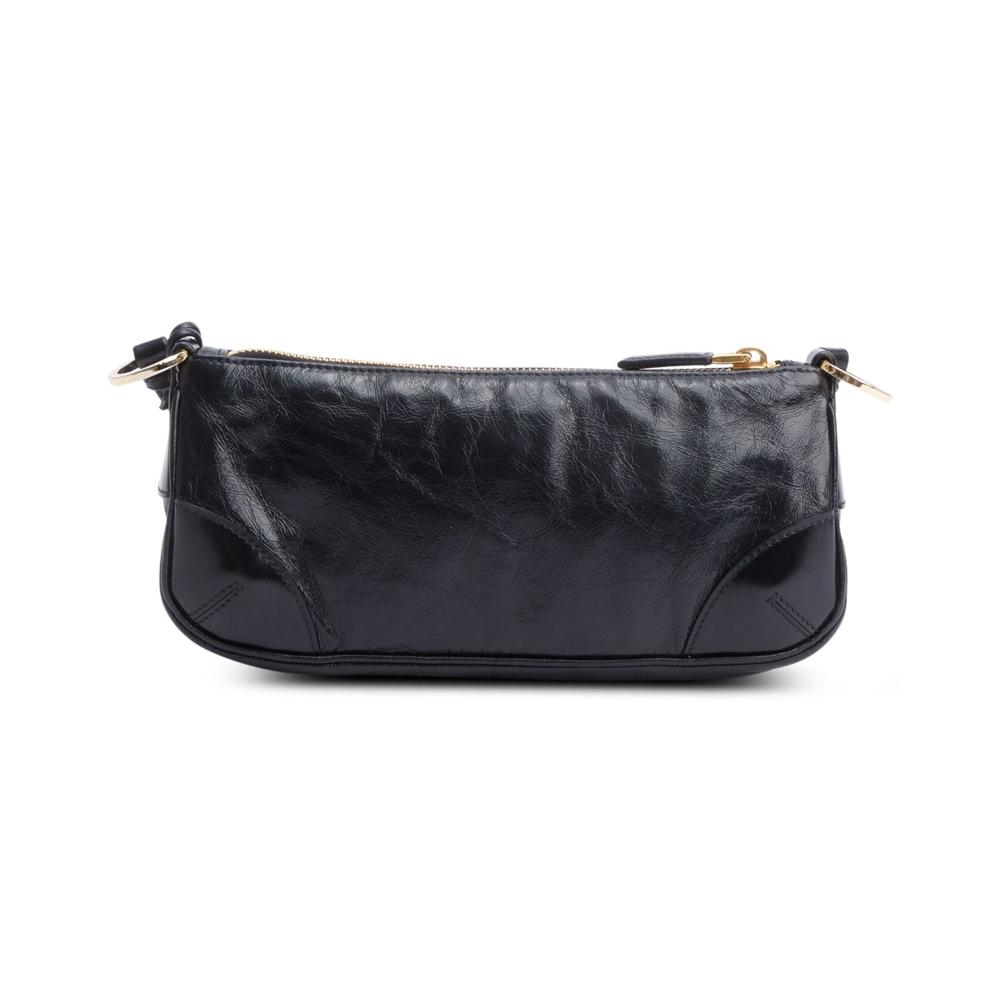 Prada Black Re-Edition 2002 Small Leather Shoulder Bag
